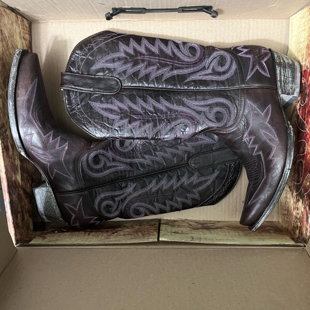 old gringo womens boots size 8 purple nevada rare discontinued in box
